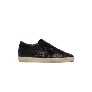 Golden Goose Limited Edition Sneaker – Black Croc Embossed