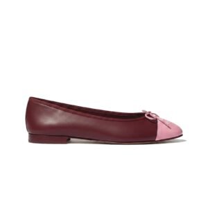 Chanel Classic Ballerinas – Burgundy & Pink Patent Leather